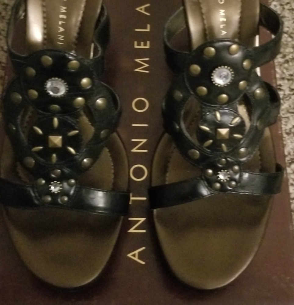 Antonio Melani Black  Sandals - Excellent Conditio